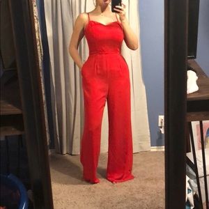 Red jumpsuit